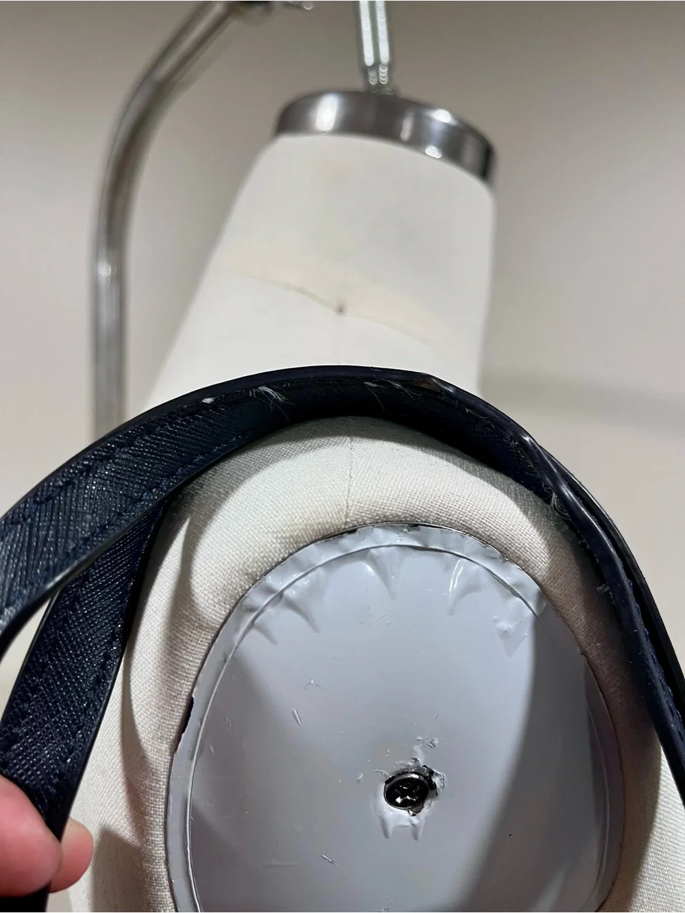 Tory Burch Navy Leather Laptop Tote